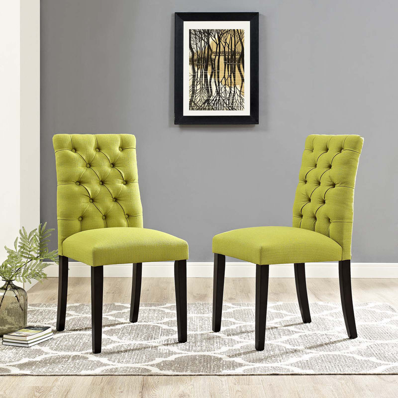 Modway Copper Grove Trilj Vinyl Dining Chair, Wheatgrass