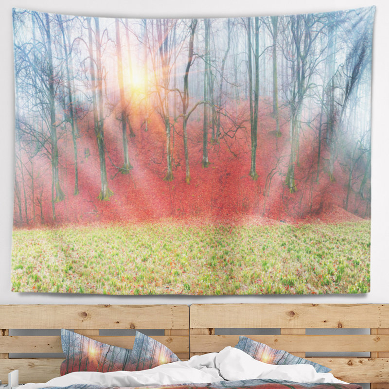 Fleurs en polyester avec tapisserie snowdrops avec accessoires suspendus inclus, H 68 po x l 80 po