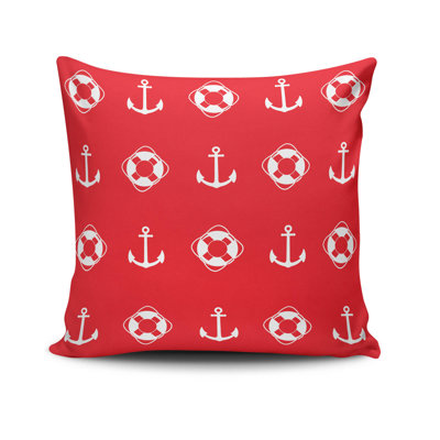 Decorative Cushion, 17.0 x 17.0 Inches, 50% Cotton / 50% Polyester, Machine Washable, Ironable, Silicone Filling, Concealed Zip Closure | Soft & Stylish Throw Pillow for Living Room, Bedroom, & Office Décor