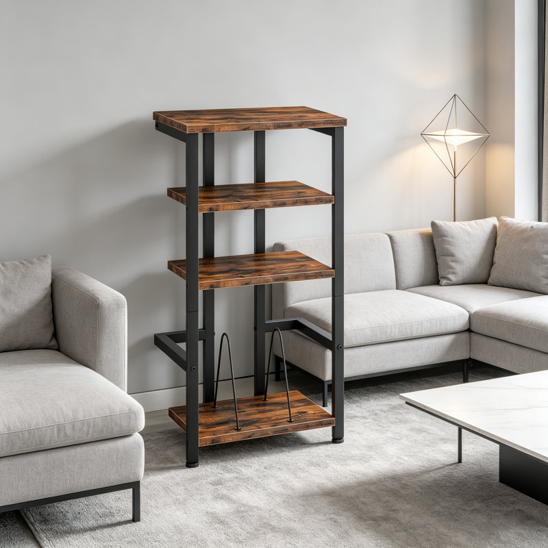 Metal,Manufactured Wood 76cm H Media Shelves