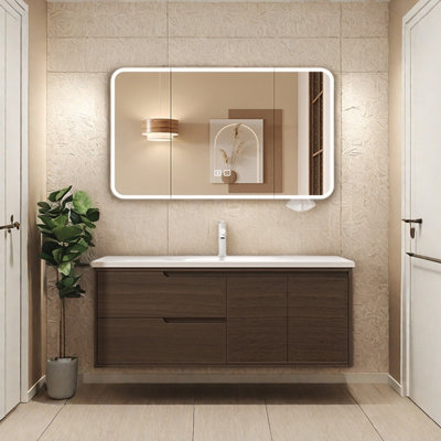 Minimalist retro style bathroom cabinet