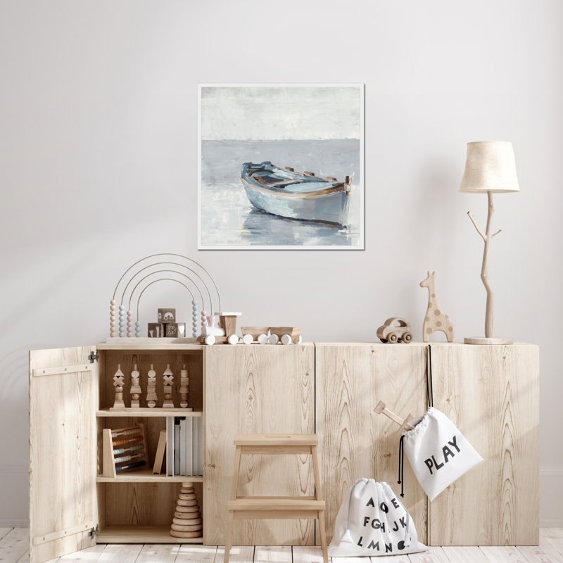 Reflected Horizon I by Ethan Harper - Painting, 95cm H x 95cm W, White Framed Paper Print