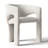 Modern Upholstered Arm Dining Chairs With Curved Frame