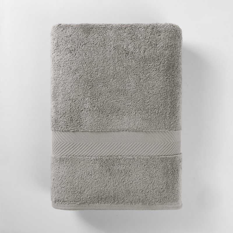 Rane Plush Cotton Bath Towel, Soft Gray