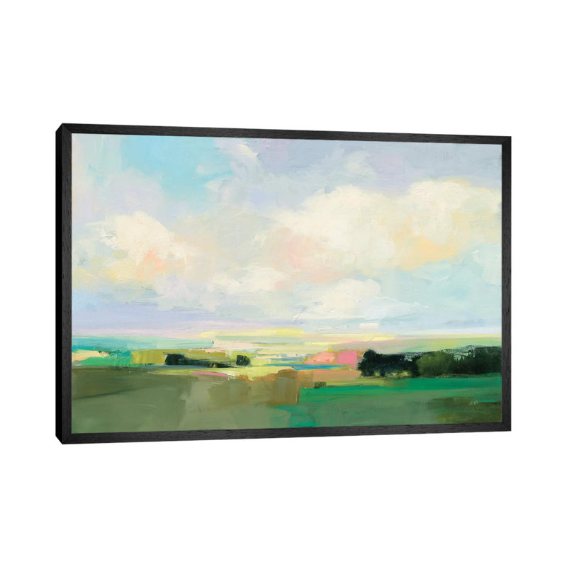 Summer Sky I by Julia Purinton - Print on Canvas, 45.72cm H x 66.04cm W x 3.81cm D, Black Framed