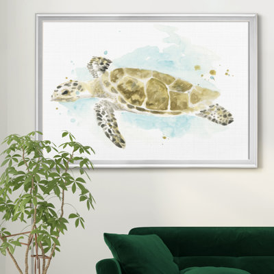 «Watercolor Sea Turtle Study II», reproduction d'art sur toile
