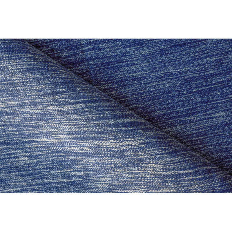 Chelsea Handmade Flatweave Wood Area Rug in Navy, Rectangle 12' x 15', Navy