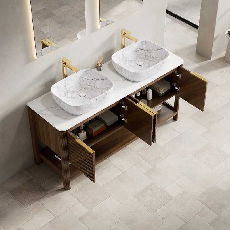 60" Bathroom Vanity and Sinks