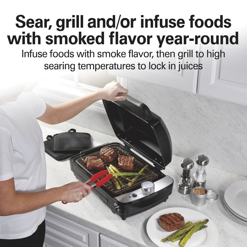 Hamilton Beach® Indoor Searing Grill With Hot/cold Smoke Infuser