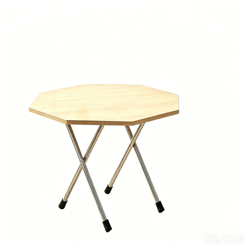 Table d'appoint pliante octogonale, Bois