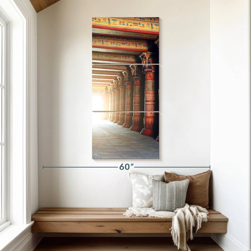 Egyptian Columns, 52" H x 24" W
