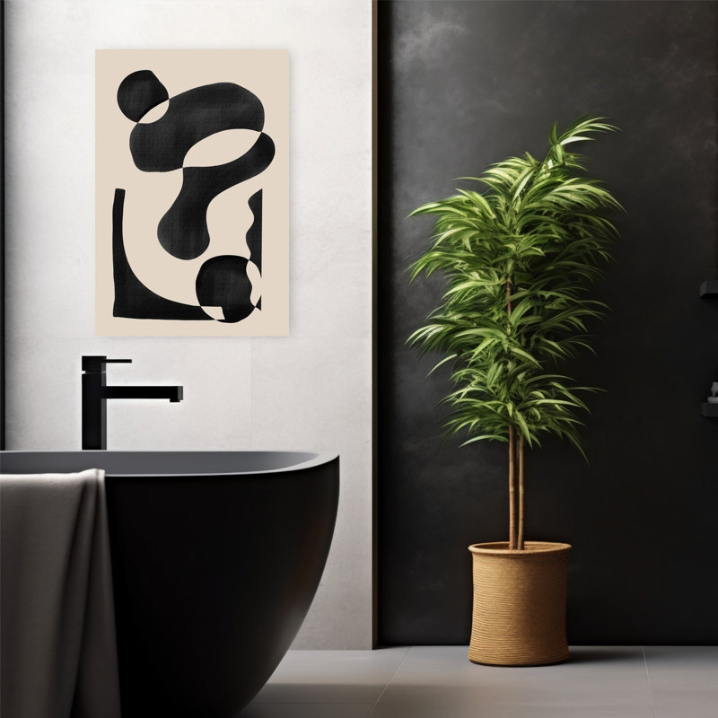 Art contemporain abstrait géométrique, H 24 po x l 16 po