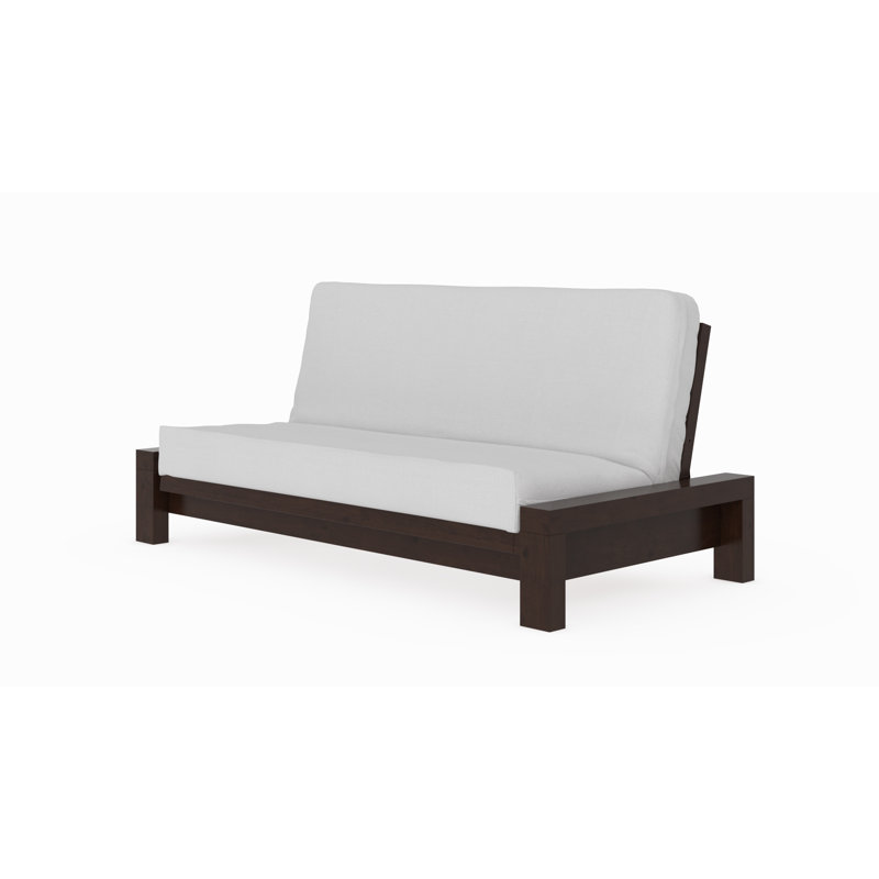 Base de futon en bois massif Anaysha, H 37 po x l 89 po x P 42 po