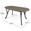 Table de patio 70 po en bois pour manger