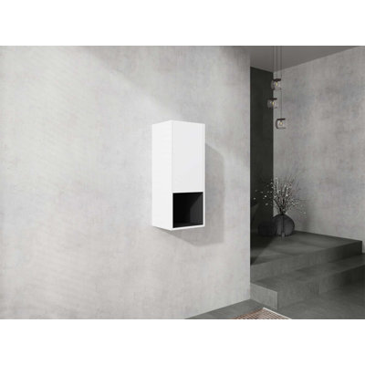 Armoire murale de salle de bain 12 po avec portes à fermeture en douceur et design flottant, idéale pour les salles de bain compactes et le rangement organisé
