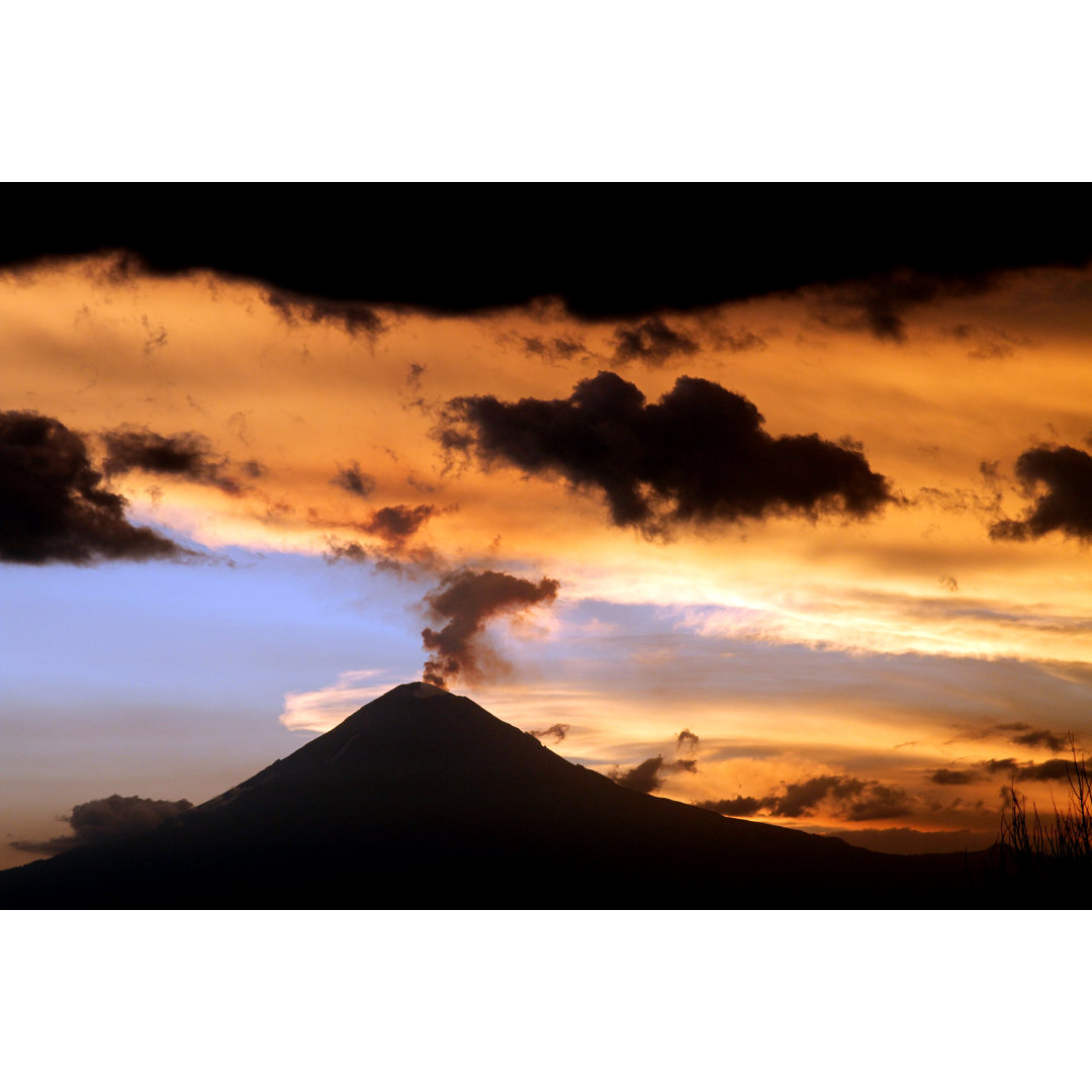 Sonnenuntergang am Popocatepetl - Leinwandbild