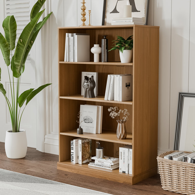 Armoire de rangement en bois avec tablettes réglables sans portes, Bois naturel, H 49 po x l 31 po x P 16 po