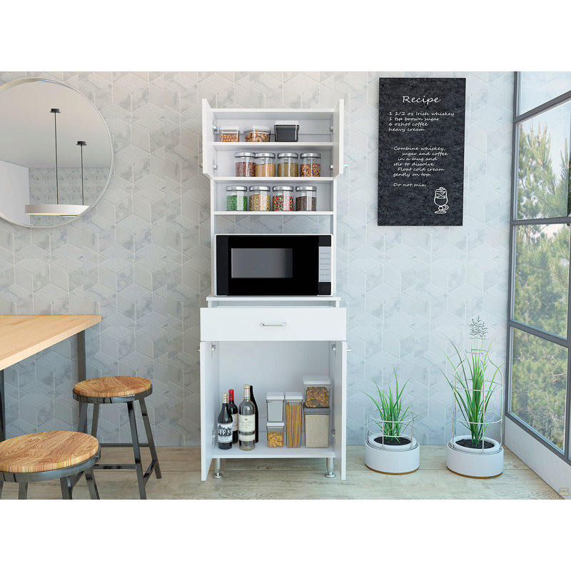 Armoire garde-manger à deux portes Pantac, Blanc