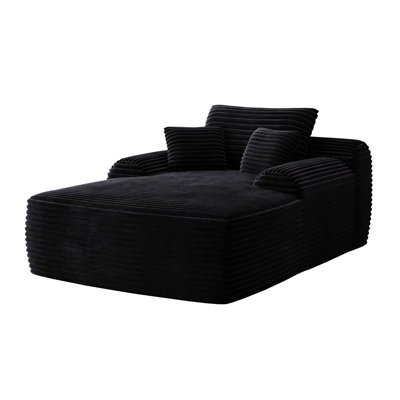Chaise longue convertible moelleuse avec accoudoirs larges et coussins décoratifs, canapé-lit douillet sans accoudoirs, avec porte-gobelet, pour le salon, la chambre à coucher, aucun assemblage requis, peluche
