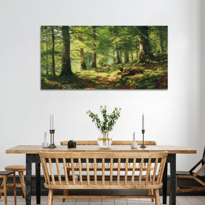  Impression sur toile nature printanière, impressions de peinture de forêt, grand art de paysage pour le salon, décoration murale de photos d'arbre, affiche d'art pour la maison ou le bureau, cadeau d'art mural, 20 po x 40 po