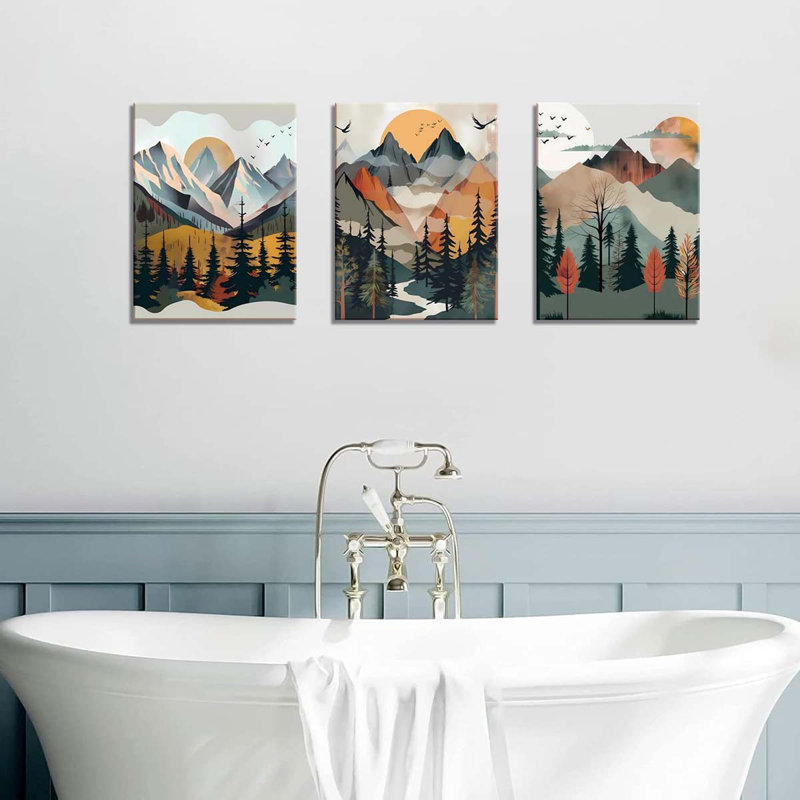 3 Piece Wrapped Canvas Print, 40 cm H x 30 cm W