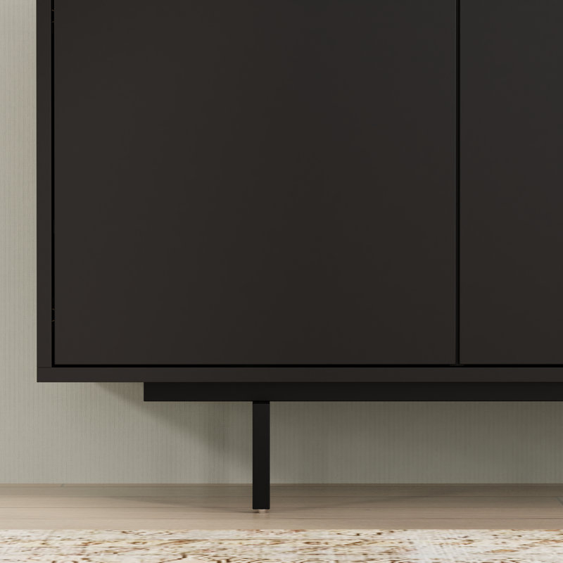 Cambridge 4 Door TV Stand for TVs up to 85", Black