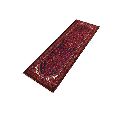 Tapis de couloir rétro vintage en laine noué à la main Tabriz Keyla - 3 pi 10 po x 9 pi 6 po