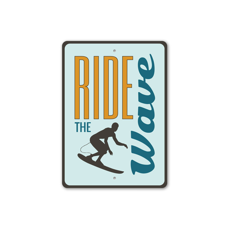 «Ride The Wave», H 14 po x l 10 po x P 0,04 po