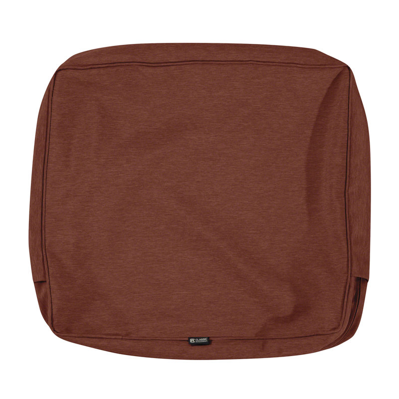Pina Outdoor Lounge Chair Seat Cushion, Heather Henna Red, 4" H x 25" W x 18" D