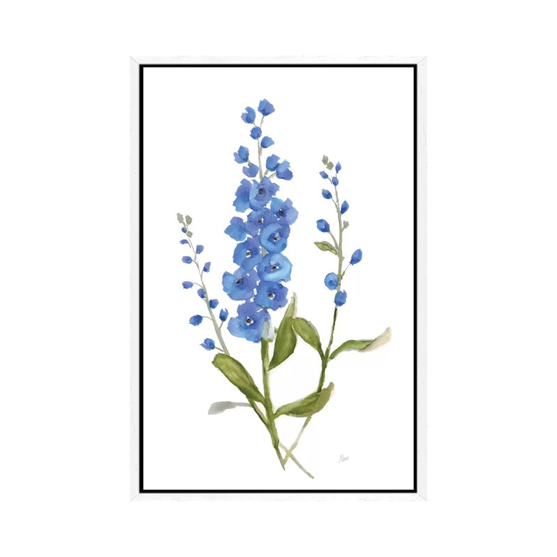 Petite Botanical I - Painting on Canvas, White Framed, 152.5 cm H x 101.5 cm W