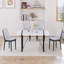 Ensemble de table de salle à manger moderne 55 po pour 4 personnes avec pieds en métal et chaises rembourrées en polyuréthane-1641354259