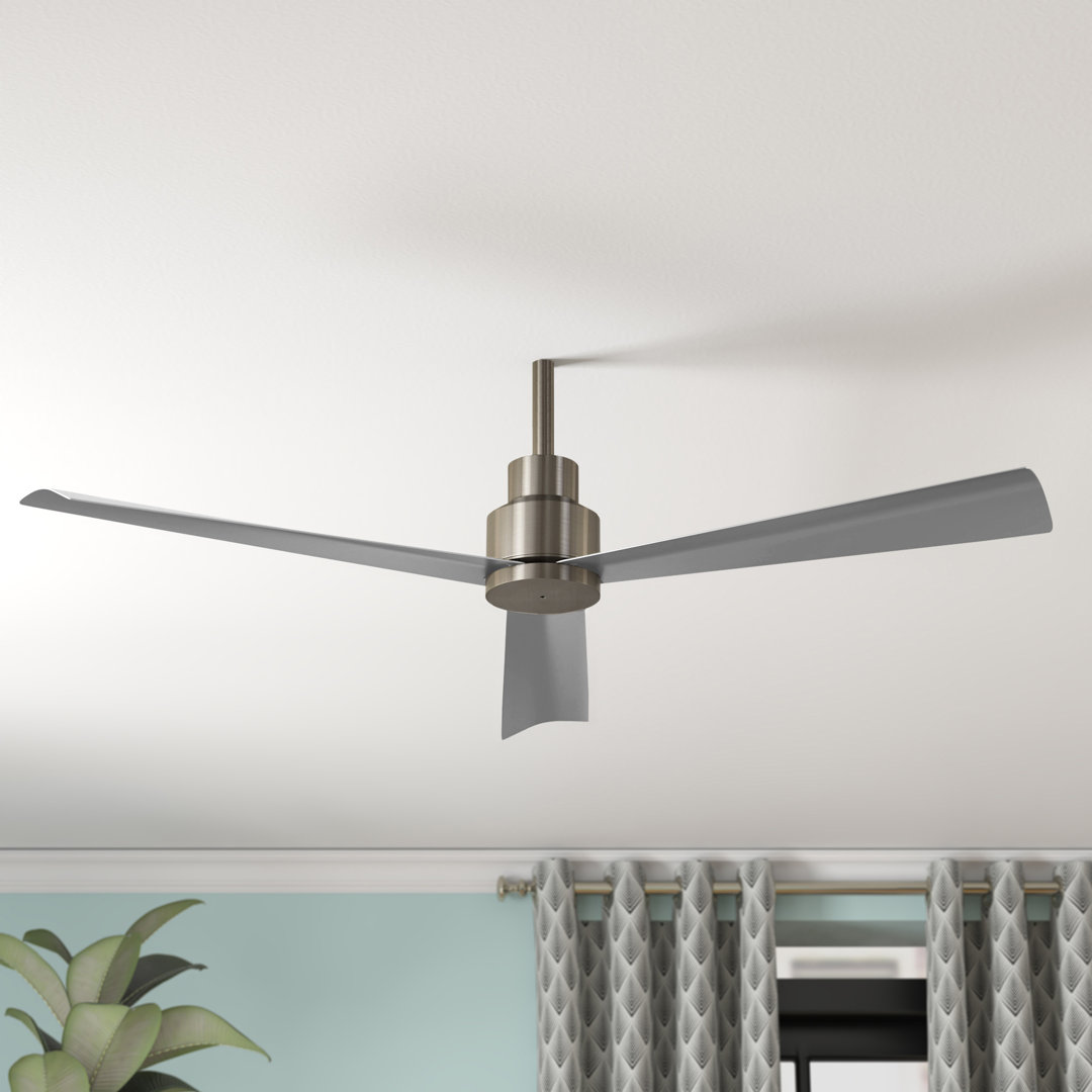 44" Simple 3 - Blade Outdoor Propeller Ceiling Fan with Remote Control Minka Aire 