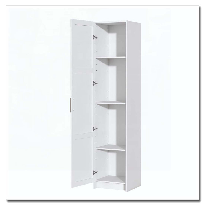 Armoire de rangement haute et étroite, Noir