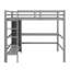 Lit mezzanine avec tablettes multifonctionnelles et bureau sous le lit-1463461540