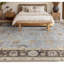 Tapis oriental bleu en laine noué à la main Luton