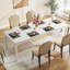 Grande table de salle à manger rectangulaire blanche de 78 po pour 6 à 8 personnes avec mobilier de salle à manger moderne (table seulement)-629414040-629414042