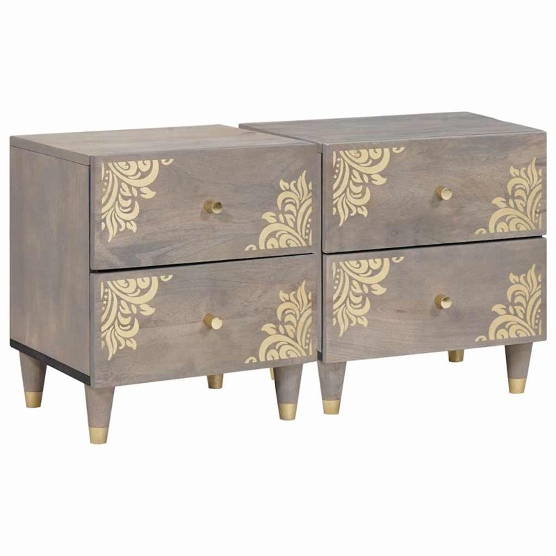 40cm W Solid Wood Bedside Table