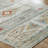 Vittoriana Weathered Ivory Teal Wool Hand Crafted Area Rug-249159235