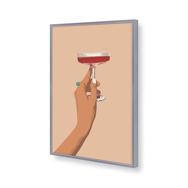 «Cheers To Love» par Garima Dhawan, reproduction d'art sur toile, H 40 po x l 30 po, Argent argent