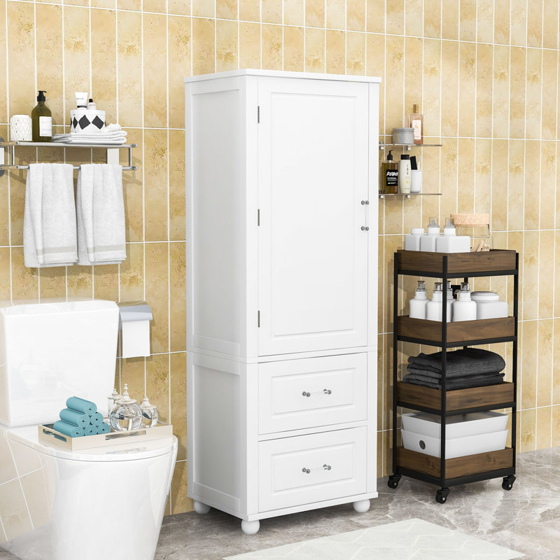 Armoire de salle de bain Yordyn, Blanc