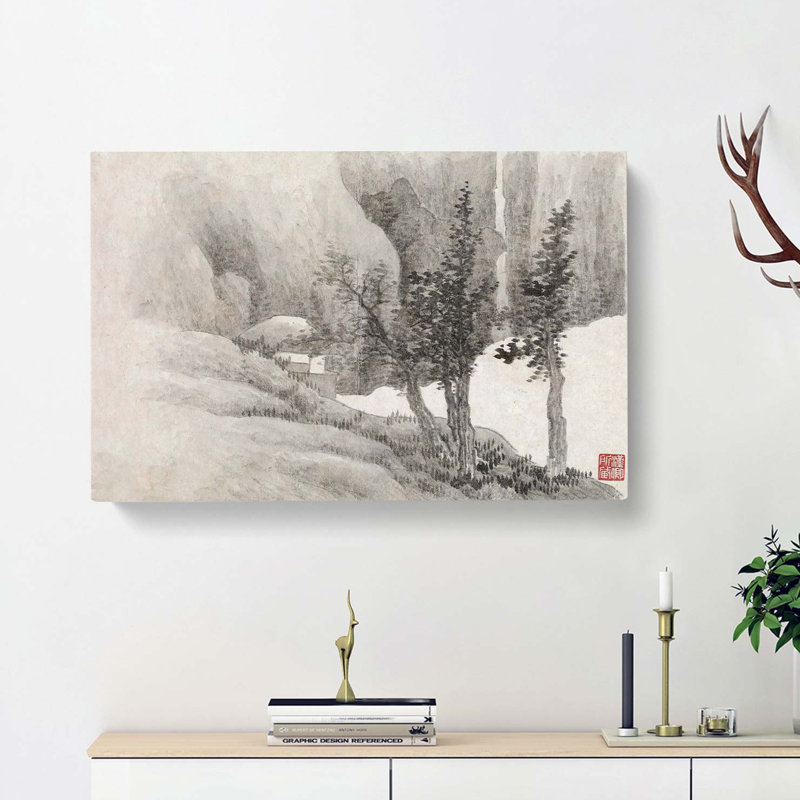 View Of The Trees by Gong Xian - Wrapped Canvas, 40cm H x 60cm W x 3cm D