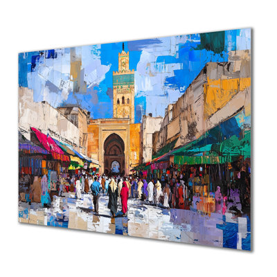 Fez Frenzy Fez Morocco II - décoration murale en métal, impression traditionnelle