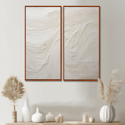 Clate - Beige Printed Wall Art 2-Pieces