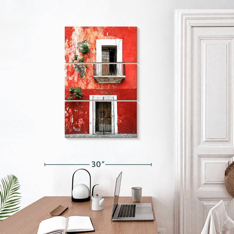 Lilie Red Facade, 32" H x 20" W