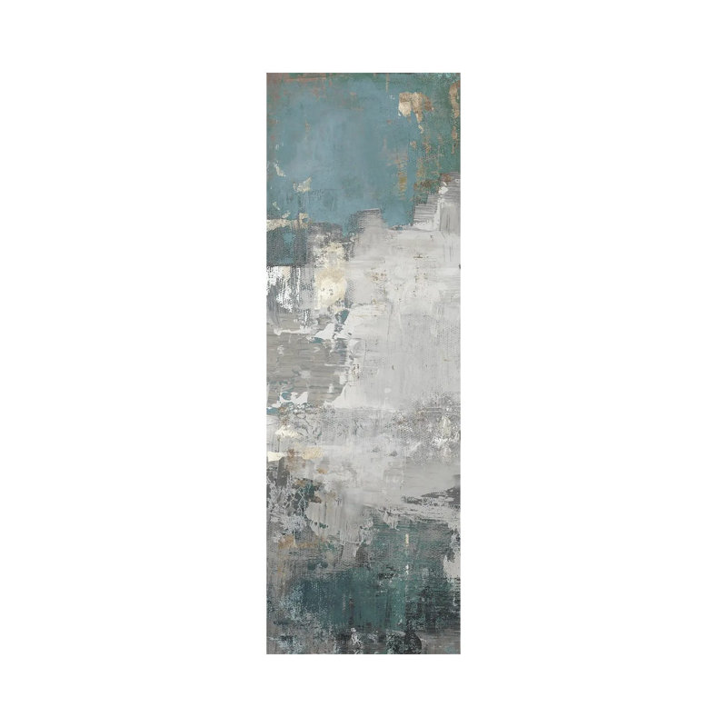 Bleu minéral I - reproduction d'art murale encadrée, H 36 po x l 12 po, Toile tendue, Ne s’applique pas
