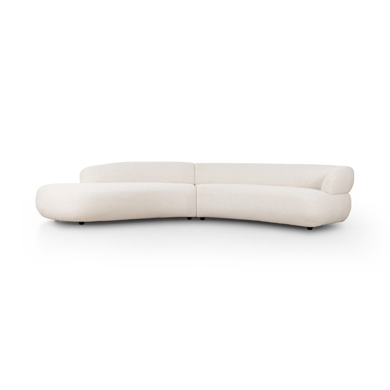 Belen 2Pc Sectional W/ LAFC-Thames Coal, Left Hand Facing, Nomad Snow Polyester Blend