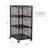 Mind Reader Multipurpose Cart with Drawers, Rolling Office Organizer and Storage Cabinet, Metal Mesh, Black
