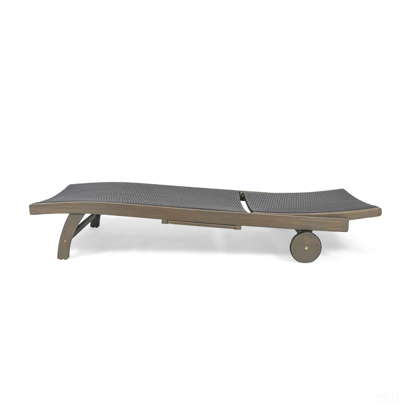 BANZAI CHAISE Longe avec plateau, Gris