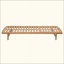 Chaise longue avec coussin en bois d'acacia, ensemble de 2