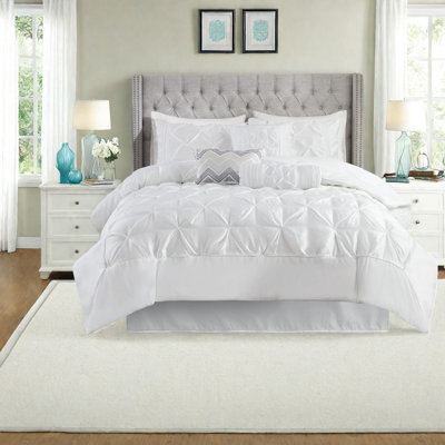 Elegant 7-piece Bedding Set, Polyester, Contemporary Style For Modern Home